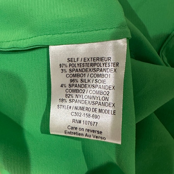 Vintage Alice + Olivia green sleeveless cropped romper  silk size Medium - Picture 10 of 10